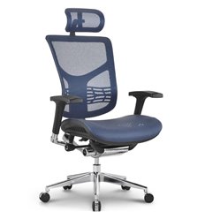 Ортопедическое кресло Expert Star черный каркас, сетка синяя фото 1