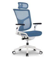 Ортопедическое кресло Expert Vista белый каркас, сетка голубая фото 1