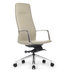 Офисное кресло RV DESIGN Plaza FK004-A13 светло-серый, алюминий, кожа фото 1