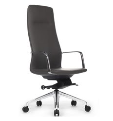 Офисное кресло RV DESIGN Plaza FK004-A13 антрацит, алюминий, кожа фото 1