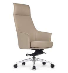 Кресло для руководителя RV DESIGN Rosso A1918 светло-бежевый, алюминий, кожа фото 1