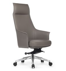 Офисное кресло RV DESIGN Rosso A1918 серый, алюминий, кожа фото 1