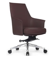 Офисное кресло RV DESIGN Rosso-M B1918 коричневый, алюминий, кожа фото 1