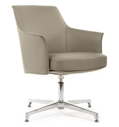 Офисное кресло RV DESIGN Rosso-ST C1918 светло-бежевый, алюминий, кожа фото 1