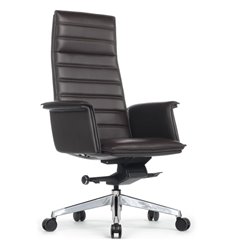 Офисное кресло RV DESIGN Rubens A1819-2 темно-коричневый, алюминий, кожа фото 1