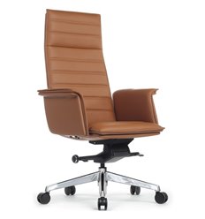 Офисное кресло RV DESIGN Rubens A1819-2 светло-коричневый, алюминий, кожа фото 1