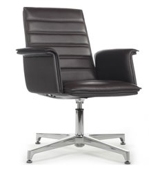 Офисное кресло RV DESIGN Rubens-ST С1819-2 темно-коричневый, алюминий, кожа фото 1