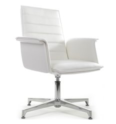 Офисное кресло RV DESIGN Rubens-ST С1819-2 белый, алюминий, кожа фото 1