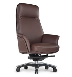 Офисное кресло RV DESIGN Batisto A2018 коричневый, алюминий, кожа фото 1