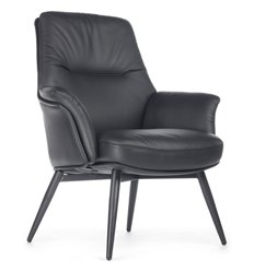Кресло для посетителя RV DESIGN Batisto ST C2018 черный, кожа фото 1