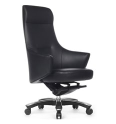 Офисное кресло RV DESIGN Jotto A1904 черный, алюминий, кожа фото 1