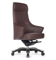 Кресло для руководителя RV DESIGN Jotto A1904 коричневый, алюминий, кожа фото 1