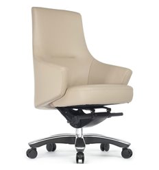 Кресло прочное RV DESIGN Jotto-M B1904 светло-бежевый, алюминий, кожа фото 1