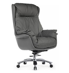 Офисное кресло RV DESIGN Leonardo A355 серый, алюминий, кожа фото 1