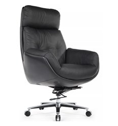 Офисное кресло RV DESIGN Marco LS-262A черный, алюминий, кожа фото 1