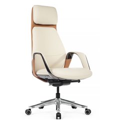 Офисное кресло RV DESIGN Napoli YZPN-YR020 бежевый/кэмел, алюминий, кожа фото 1
