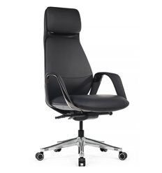 Кресло для руководителя RV DESIGN Napoli YZPN-YR020 черный, алюминий, кожа фото 1