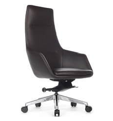 Офисное кресло RV DESIGN Soul A1908 темно-коричневый, алюминий, кожа фото 1