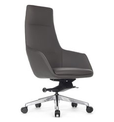 Офисное кресло RV DESIGN Soul A1908 антрацит, алюминий, кожа фото 1