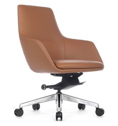 Дизайнерское кресло RV DESIGN Soul-M B1908 светло-коричневый, алюминий, кожа фото 1
