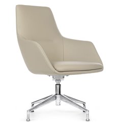 Офисное кресло RV DESIGN Soul-ST С1908 светло-серый, алюминий, кожа фото 1