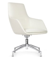 Кресло для руководителя RV DESIGN Soul-ST С1908 белый, алюминий, кожа фото 1