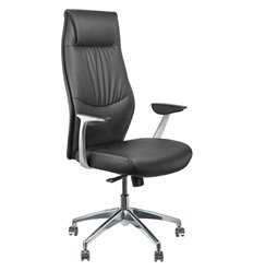 Офисное кресло RV DESIGN Orlando А9184 черное, алюминий, экокожа фото 1