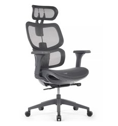 Эргономичное кресло для руководителя RV DESIGN Argo W-228 серая сетка, серый пластик фото 1