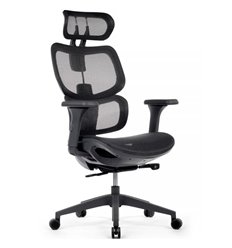 Кресло для руководителя RV DESIGN Argo W-228 черная сетка, черный пластик фото 1