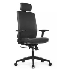 Офисное кресло RV DESIGN Boston KB023H черное, экокожа фото 1