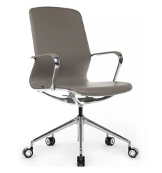 Кресло для руководителя RV DESIGN Bond FK007-B11-P серый, алюминий, экокожа фото 1