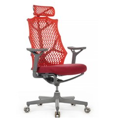 Кресло для руководителя RV DESIGN Ego A644 красное, пластик/ткань фото 1