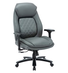 Кресло для руководителя CHAIRMAN CH403 экокожа, серый фото 1