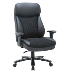Кресло прочное CHAIRMAN CH414 экокожа/ткань, черный фото 1