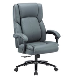Кресло для руководителя CHAIRMAN CH415 экокожа, серый фото 1