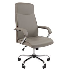 Кресло для руководителя CHAIRMAN CH425 экокожа, серый фото 1