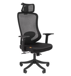 Офисное кресло CHAIRMAN CH563 черный пластик, черный фото 1
