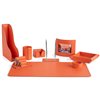 Настольный набор Бизнес, 9 предметов, кожа Сuoietto, цвет оранжевый фото 1