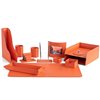 Настольный набор Бизнес, 13 предметов, кожа Сuoietto, цвет оранжевый фото 1