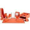 Настольный набор Бизнес, 16 предметов, кожа Сuoietto, цвет оранжевый фото 1