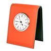 Часы настольные с циферблатом D85, кожа Cuoietto оранжевый/зеленый фото 1