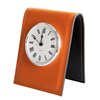 Часы настольные с циферблатом D103, кожа Cuoietto оранжевый/шоколад фото 1