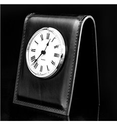 Часы настольные с циферблатом D103, кожа Full Grain Black фото 1