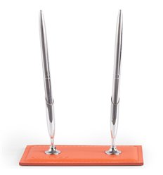 Подставка для двух ручек, кожа Cuoietto оранжевый фото 1