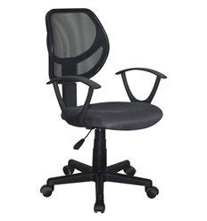 Кресло для оператора BRABIX Flip MG-305, сетка/ткань, черное/серое фото 1