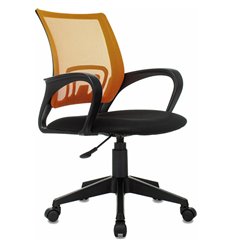 Кресло для оператора BRABIX Fly MG-396, сетка/ткань, оранжевое/черное фото 1
