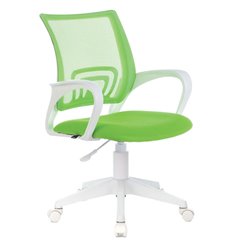 Офисное кресло BRABIX Fly MG-396W, пластик белый, сетка/ткань, салатовое фото 1