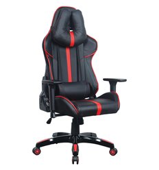 Кресло для руководителя BRABIX GT Carbon GM-120, две подушки, экокожа, черное/красное фото 1