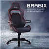 BRABIX Nitro GM-001, ткань, экокожа, черное, вставки красные фото 14