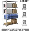 Стеллаж металлический BRABIX MS KD-200/60-5, 2000х1000х600 мм, 5 полок, сборная стойка фото 1